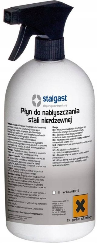 Płyn Preparat Środek Do Pielęgnacji Stali Nierdzewnej 1l Stalgast 649010