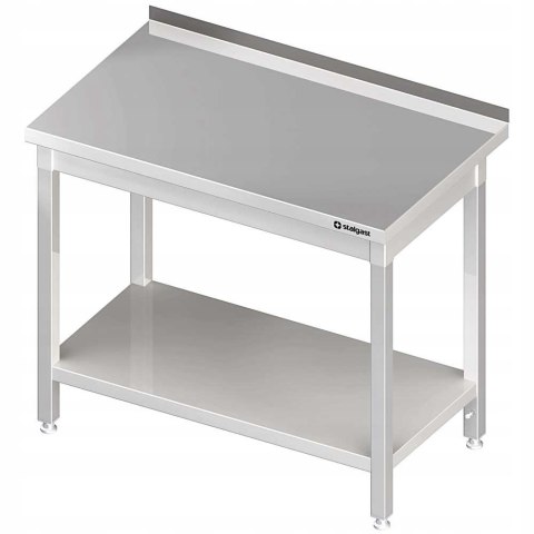 Stół ze stali nierdzewnej z półką 100x60 skręcany | Stalgast 611306