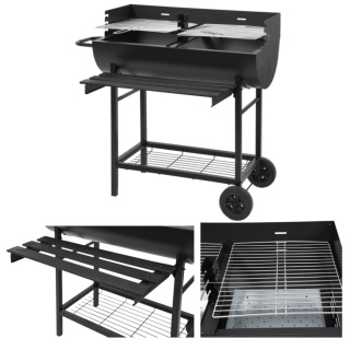 Duży grill ogrodowy węglowy 74x39 | Lund 99495