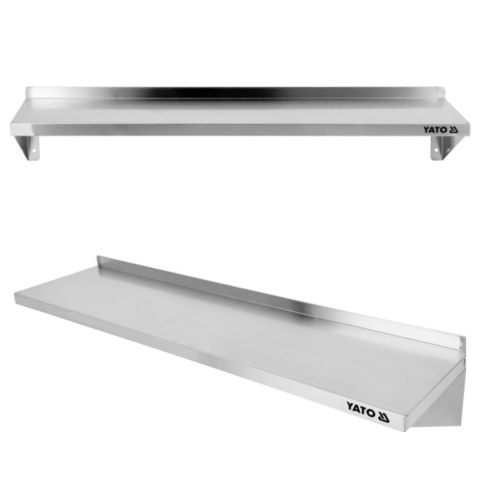 Półka wisząca pojedyncza przestawna ze stali nierdzewnej 1200x300x180 mm Yato YG-09041