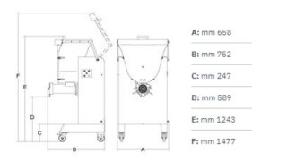 Wilko-Mieszarka Master 30 Y12 Hp 4 PS Sirman - do Przetwórstwa Mięsnego