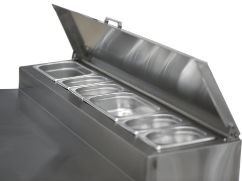 Stół Chłodniczy Z Nadstawką (8xgn 1/6) 1365x700x970mm Esl3853