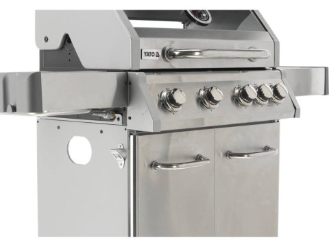 Grill Gazowy Ogrodowy Ze Stali Nierdzewnej 4+1 Moc 14,2 kW Yato Yg-20003