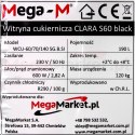 Witryna Cukiernicza Mała Clara S60 Black 60x70x140