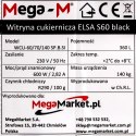 Witryna Cukiernicza Do Kawiarni Elsa S60 Black 60x70x140