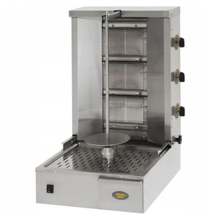 Gyros-Grill Profesjonalny Opiekacz do Kebaba - 10.5kW, 25kg Wsad, 3 Palniki