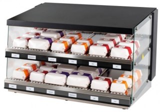 Podgrzewacz do burgerów|witryna grzewcza|dwie półki |1,86kW|1106x700x691mm