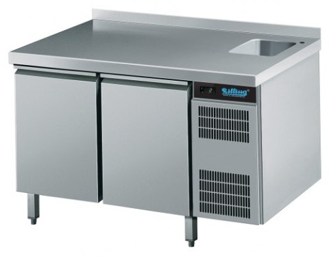 Stół Chłodniczy ze Zlewem 2-drzwiowy GN 1/1 270L Rilling 1250x700x850 Stół Chłodniczy ze Zlewem 2-drzwiowy GN 1/1 270L Rilling 1250x700x850