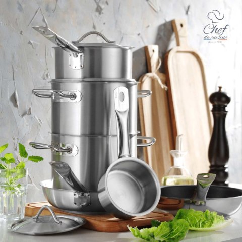 Garnek Ze Stali Nierdzewnej Niski 4,7l ⌀240x105 Chef De Cuisine