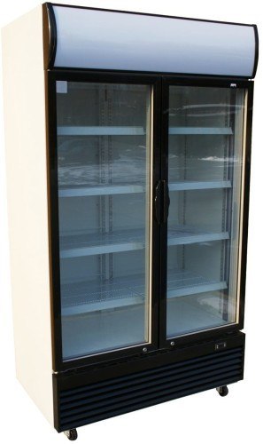 Szafa Chłodnicza Przeszklona 800hs Drzwi Skrzydłowe 800 L