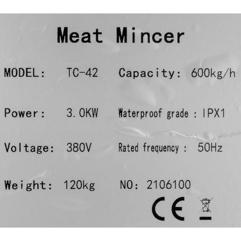 Wilk Do Mięsa Maszynka Do Mięsa 1300kg/h 400V