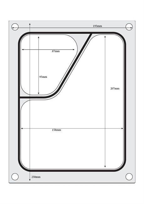 Matryca Do Zgrzewarki Pojemnik 187x137 Hendi 805664