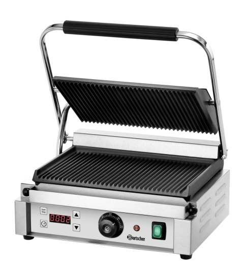 Grill Kontaktowy 2200w Ryflowany 410x400 Bartscher A150684