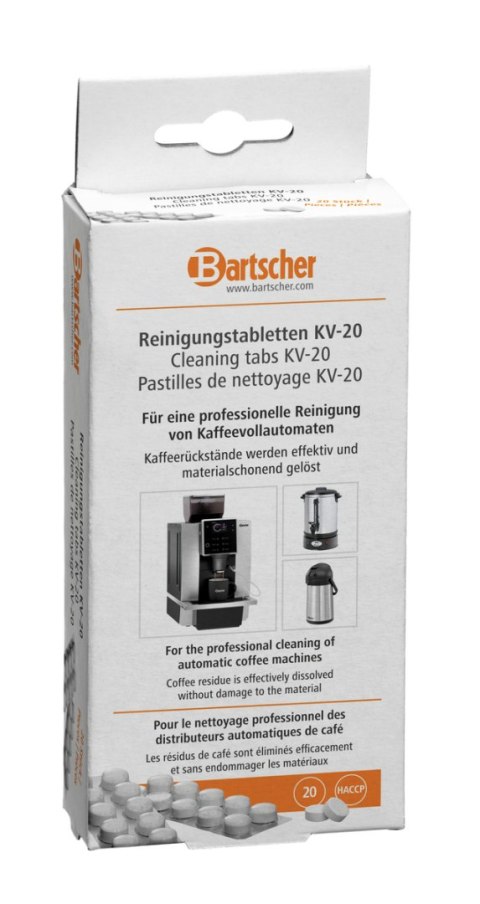 Tabletki do czyszczenia KV-20 profesjonalna chemia do ekspresów Bartscher 173283