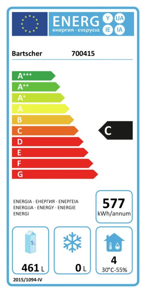 Lodówka Szafa Chlodnicza Gastronomiczna 655x855x2050 Bartscher 700415