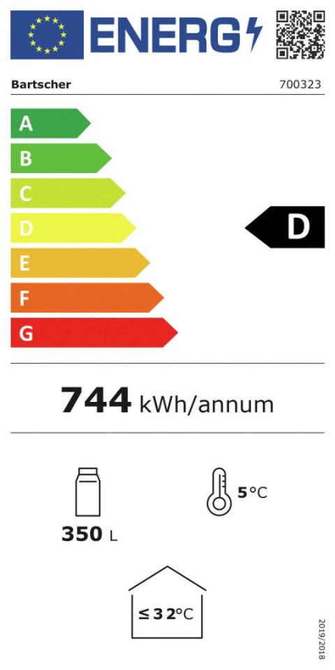 Lodówka Schładzarka Do Butelek 350L 230V temp. 2°C - 10°C Bartscher 700323