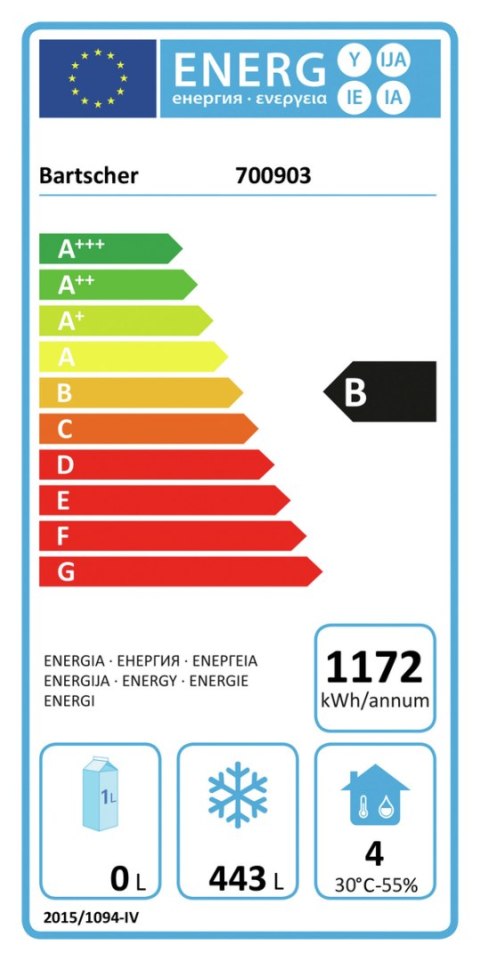 Profesjonalna Szafa Mroźnicza Gastronomiczna 700L Bartscher 700903