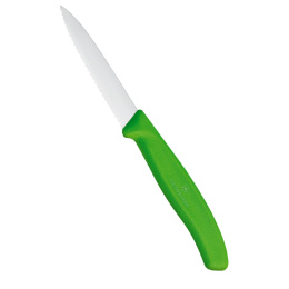 Profesjonalny Nóż Do Jarzyn Z Ząbkowanym Ostrzem Victorinox Zielony 190 mm