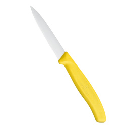 Profesjonalny Nóż Do Jarzyn Z Ząbkowanym Ostrzem Victorinox Żółty 190mm