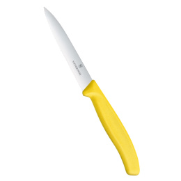 Profesjonalny Nóż Do Jarzyn Z Ząbkowanym Ostrzem Victorinox Żółty 212 mm