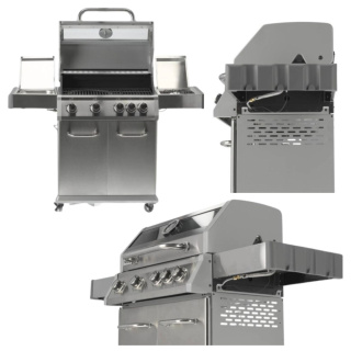 Grill Gazowy Ogrodowy Ze Stali Nierdzewnej 4+1 Moc 14,2 kW Yato YG-20003