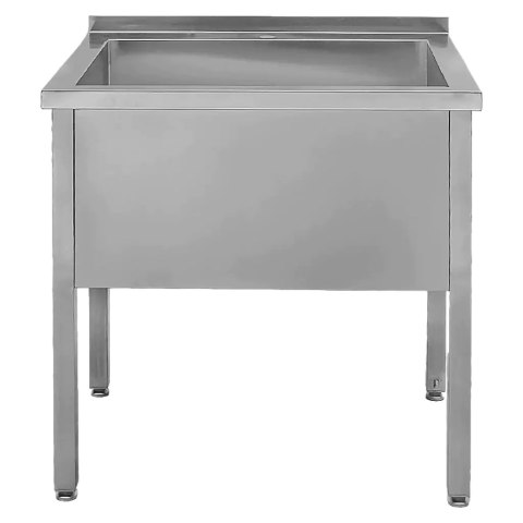 Basen Zlew Gastronomiczny Spawany Jednokomorowy 80x70x85 cm Stal Nierdzewna