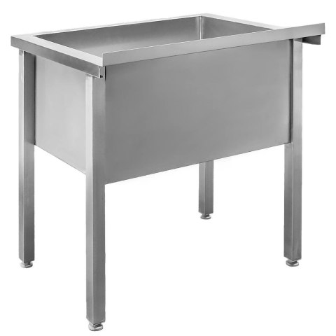 Basen Zlew Gastronomiczny Spawany Jednokomorowy 80x70x85 cm Stal Nierdzewna
