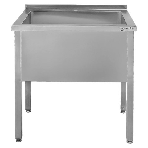 Basen Zlew Gastronomiczny Spawany Jednokomorowy 80x70x85 cm Stal Nierdzewna