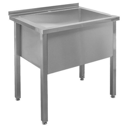 Basen Zlew Gastronomiczny Spawany Jednokomorowy 80x70x85 cm Stal Nierdzewna