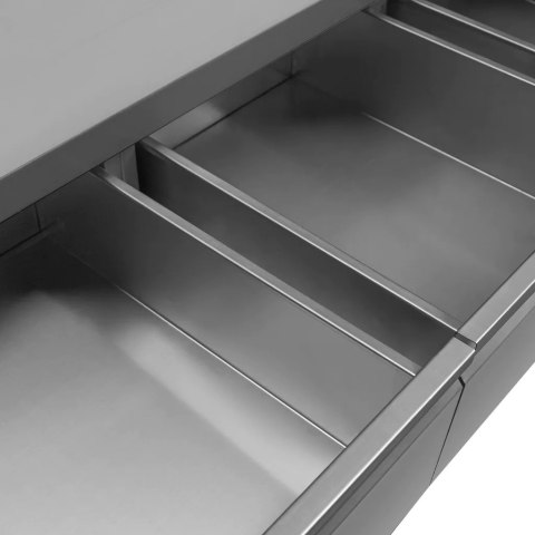 Stół roboczy z półką i szufladami 150x60x85 stal nierdzewna MTP001692