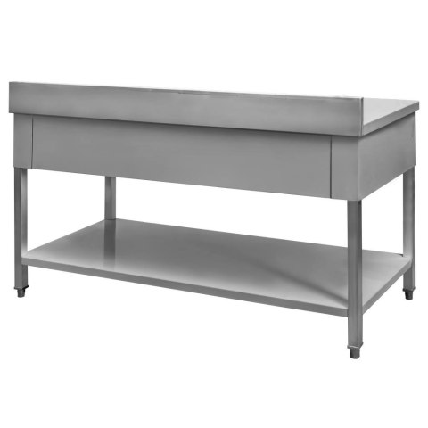 Stół roboczy z półką i szufladami 150x70x85 stal nierdzewna MTP001731