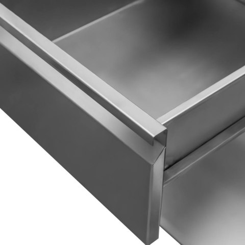 Stół roboczy z półką i szufladami 150x70x85 stal nierdzewna MTP001731