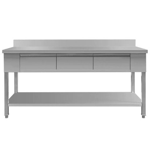Stół roboczy z półką i szufladami 180x70x85 stal nierdzewna MTP001732