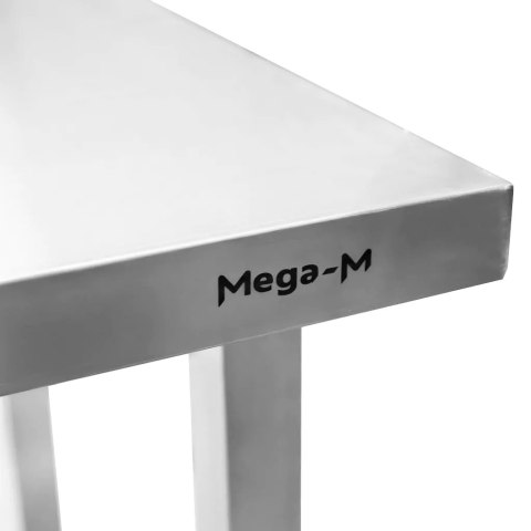 Stół centralny z półką 6 nóg 220x70x85 stal nierdzewna MTP001750