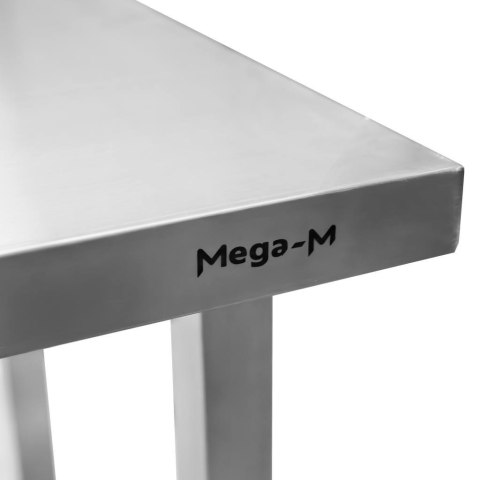 Stół centralny z półką 6 nóg 220x70x85 stal nierdzewna MTP001750