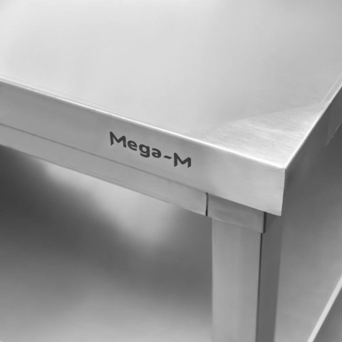 Stół roboczy 2 półki z rantem 100x70x85 stal nierdzewna MTP001757