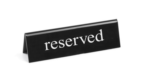 Tabliczka informacyjna "Rezerwacja" EN "Reserved" | HENDI