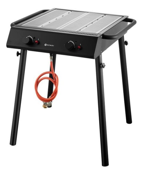 Grill Gazowy Xantos Black 9,5 kW 770x710x(H)870 Czarny Gastronomiczny Hendi 148631