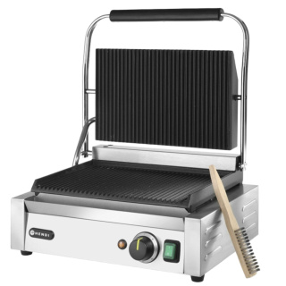 OUT Profesjonalny Grill Kontaktowy Panini Ryflowany 34x23 Hendi 263655