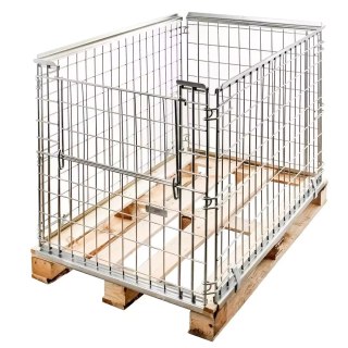 Gitterbox nadstawka na paletę 80x120 cm z klapą uchylną MTP001391