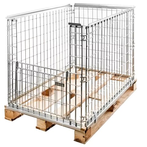 Gitterbox nadstawka na paletę 80x120 cm z klapą uchylną MTP001391