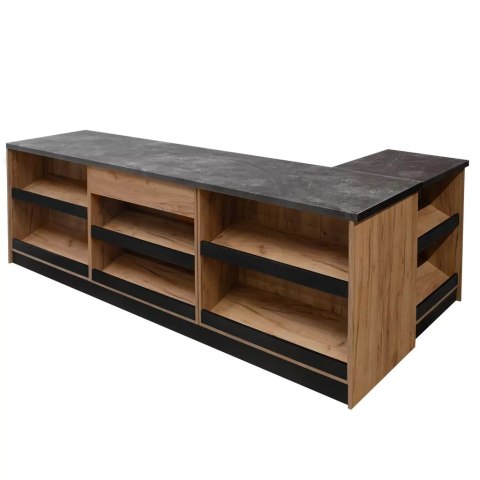 Lada sklepowa sprzedażowa dąb kraft 3600x600x870 mm MPP000216