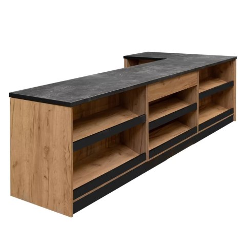 Lada sklepowa sprzedażowa dąb kraft 3600x600x870 mm MPP000216