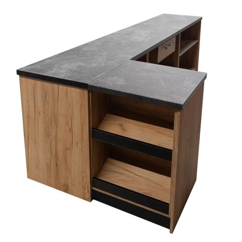 Lada sklepowa sprzedażowa dąb kraft 3600x600x870 mm MPP000216