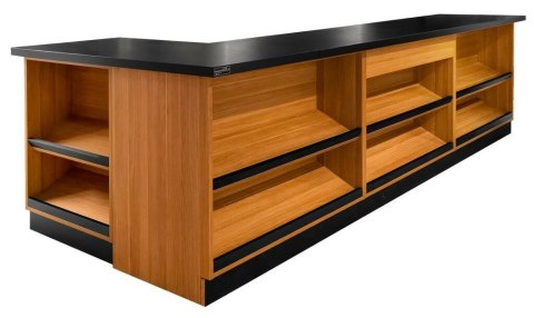 Lada sklepowa sprzedażowa dąb kraft 3600x600x870 mm MPP000216