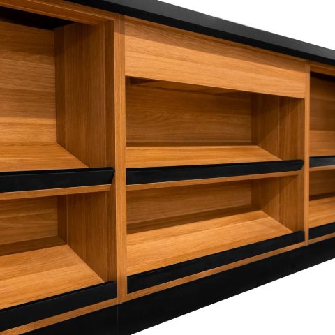 Lada sklepowa sprzedażowa dąb kraft 3600x600x870 mm MPP000216