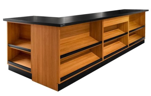 Lada sklepowa sprzedażowa dąb kraft 3600x600x870 mm MPP000216