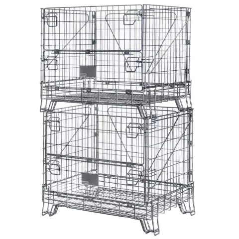 Pojemnik siatkowy gitterbox składany 114x84x98 cm kosz metalowy MTP001420