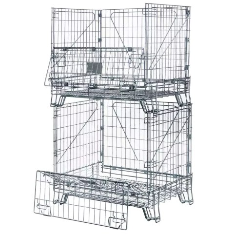 Pojemnik siatkowy gitterbox składany 114x84x98 cm kosz metalowy MTP001420