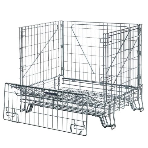 Pojemnik siatkowy gitterbox składany 114x84x98 cm kosz metalowy MTP001420